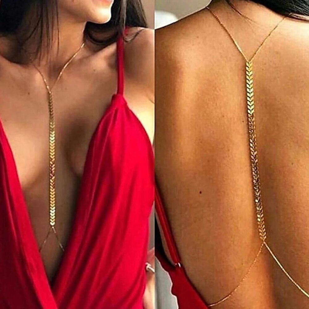 14K Gold Body Chain for Women Summer Beach Rhinestone Layered Belly Waist Jewelr - Picture 7 of 7